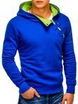 Bluza męska z kapturem PACO - niebieska/zielona